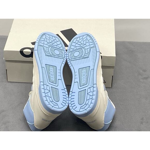 adidas‎ Women’s Break Start Mid Shoes Sneakers Size 8 Cloud White/Glow Blue - Picture 5 of 5